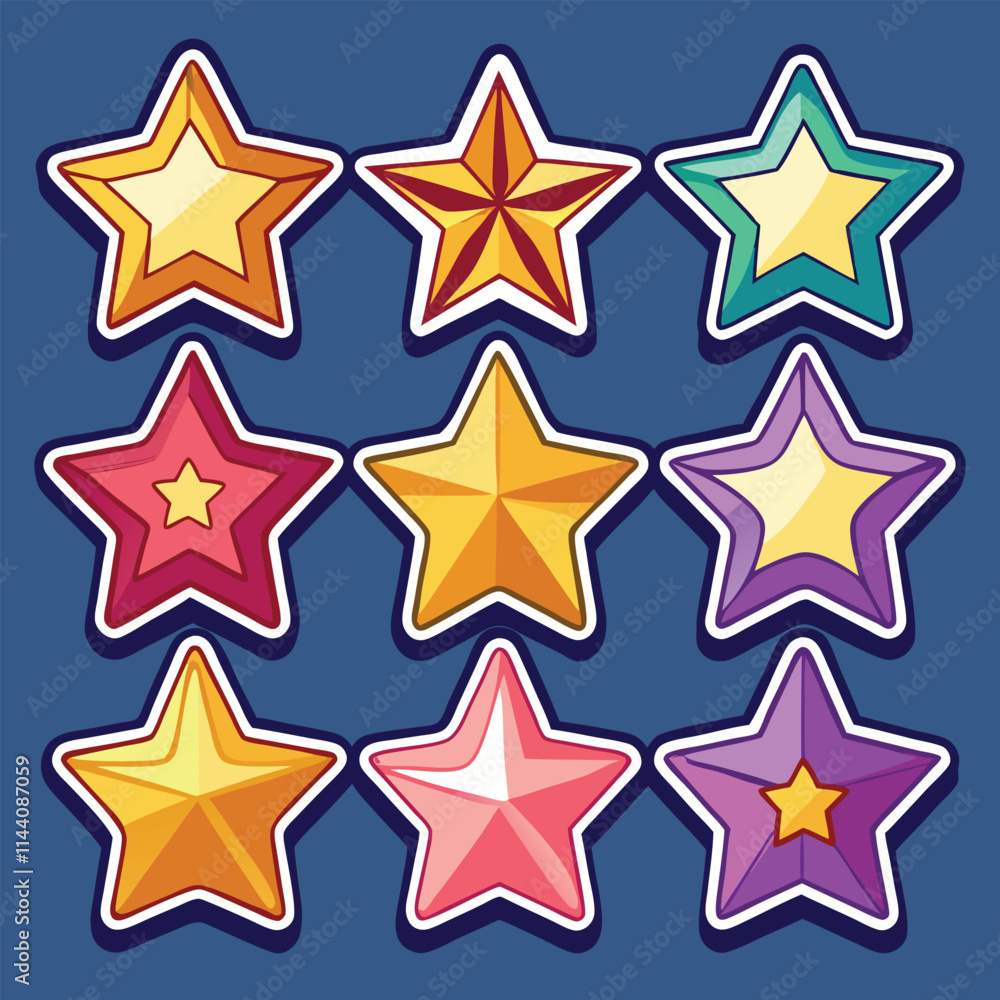 set of stars stickers set set of stars stickers set