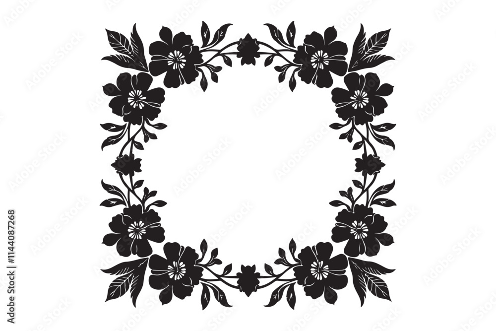 Fototapeta premium Intricate Floral Laser-Cut Frame Set