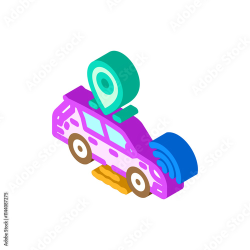 autonomous vehicle industry 4 isometric icon vector. autonomous vehicle industry 4 sign. isolated symbol illustration