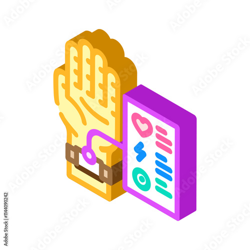 wearable technology industry 4 isometric icon vector. wearable technology industry 4 sign. isolated symbol illustration