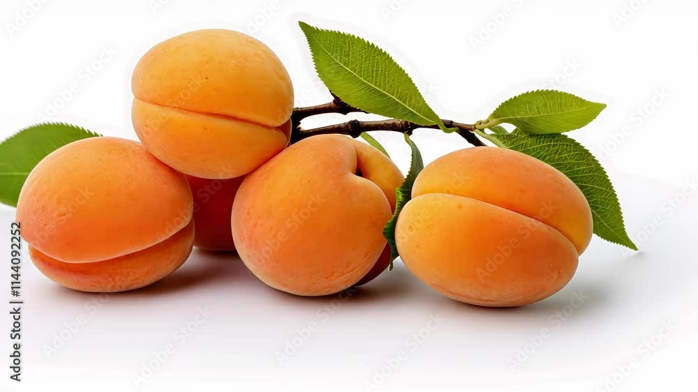 beautiful and delicious apricot on a white background beautiful and delicious apricot on a white background