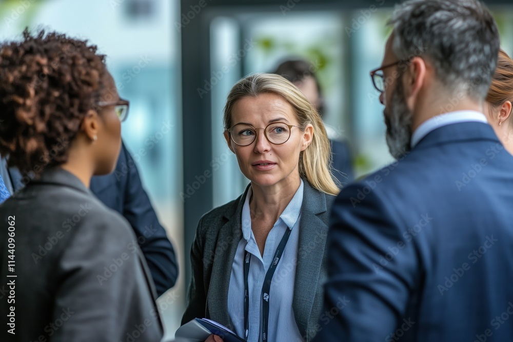 Diverse businesspeople discussing work Diverse businesspeople discussing work