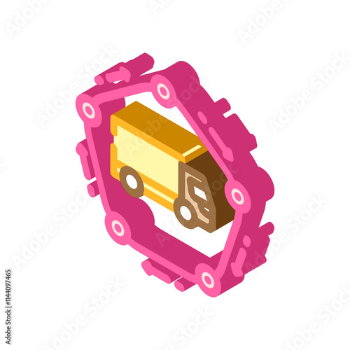 advanced supply chain industry 4 isometric icon vector. advanced supply chain industry 4 sign. isolated symbol illustration