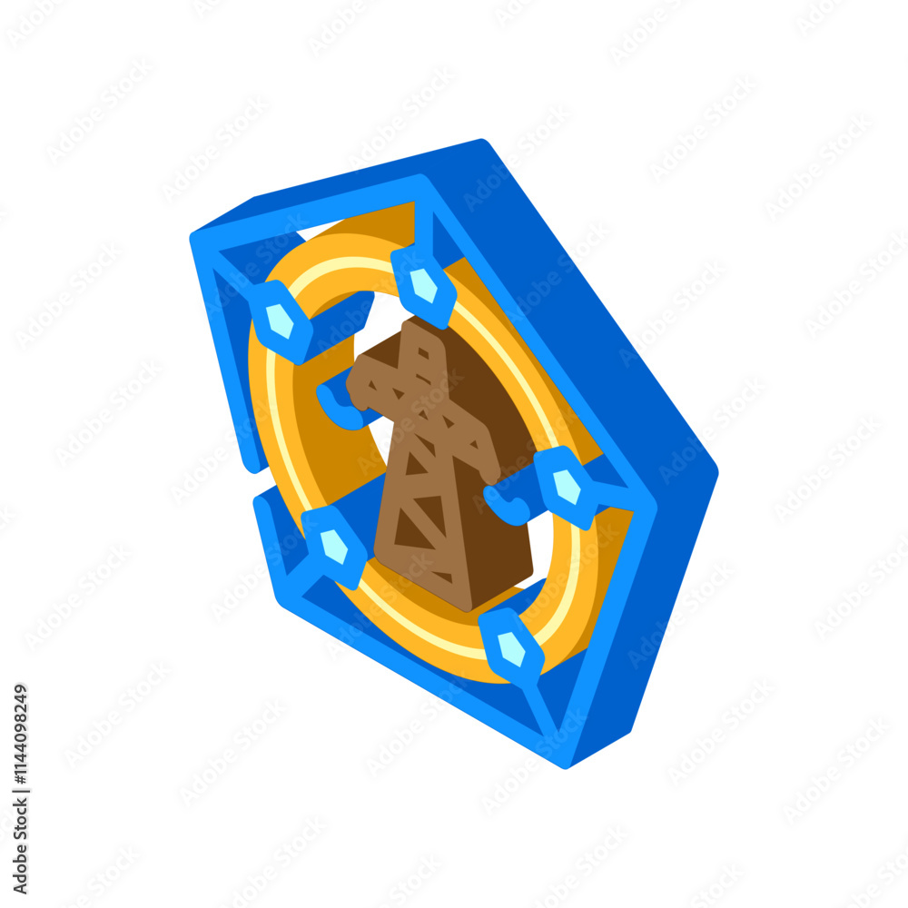 smart grid industry 4 isometric icon vector. smart grid industry 4 sign. isolated symbol illustration