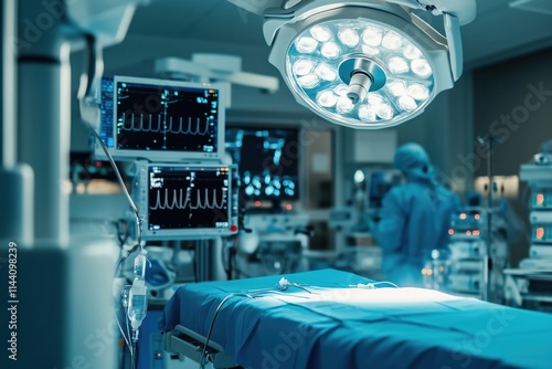 equipment and medical devices in modern operating room