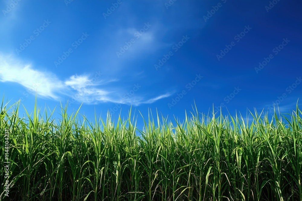 Obraz premium reeds against the blue sky
