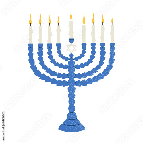 Menorah for Happy Hanukkah celebration