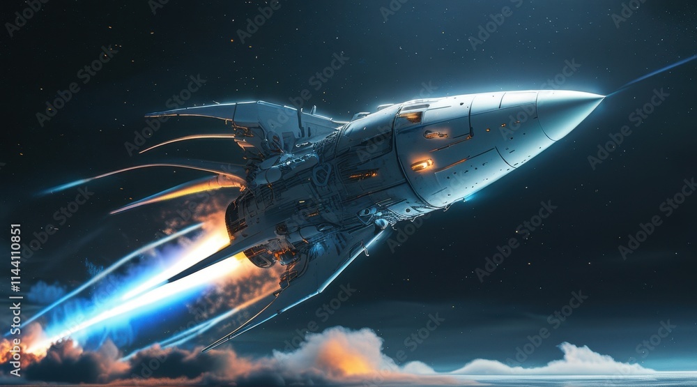 Satellite-Launching Rocket-Like Mechanical Body. Satellite-Launching Rocket-Like Mechanical Body.