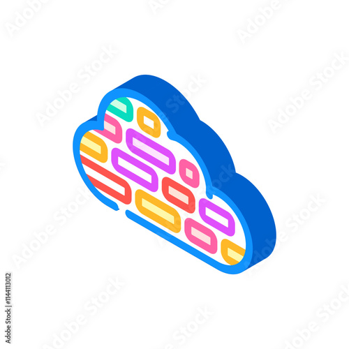 word cloud natural language processing nlp isometric icon vector. word cloud natural language processing nlp sign. isolated symbol illustration