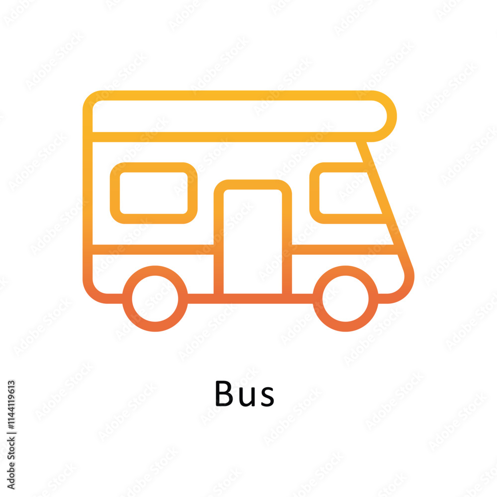 Bus Vector Gradient Icon. eps 10 file Bus Vector Gradient Icon. eps 10 file