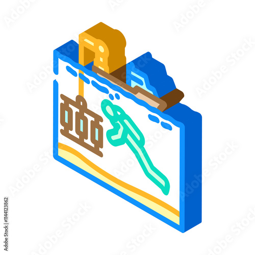 oceanographer with equipment world ocean isometric icon vector. oceanographer with equipment world ocean sign. isolated symbol illustration