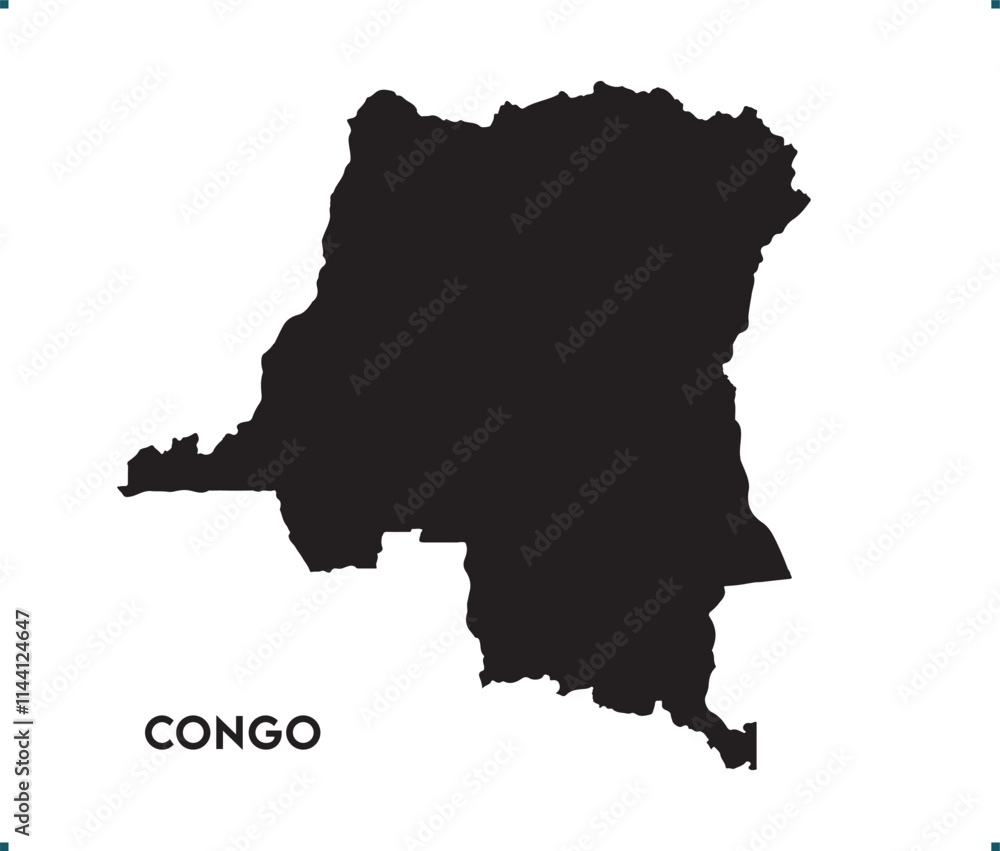 Obraz premium Congo icon vector design, Congo Logo design, Congo's unique charm and natural wonders, Use it in your marketing materials, travel guides, or digital projects, Congo map logo vector