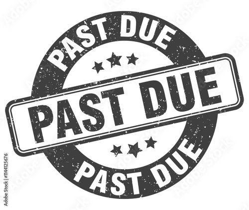 PAST DUE stamp