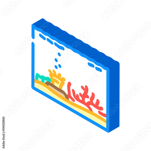 coral reef world ocean isometric icon vector. coral reef world ocean sign. isolated symbol illustration