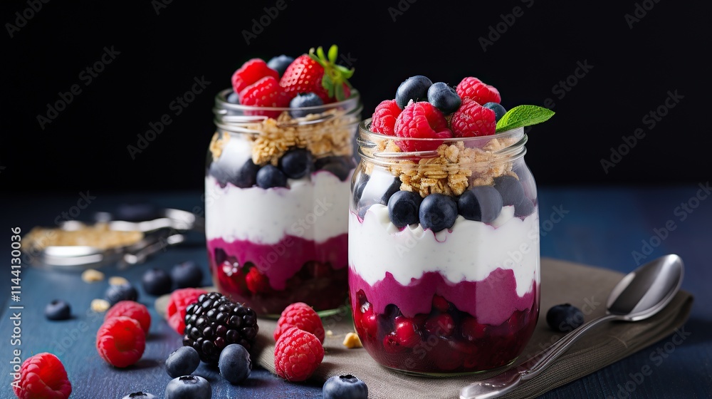 Delicious Berry Parfaits with Yogurt and Granola Delicious Berry Parfaits with Yogurt and Granola