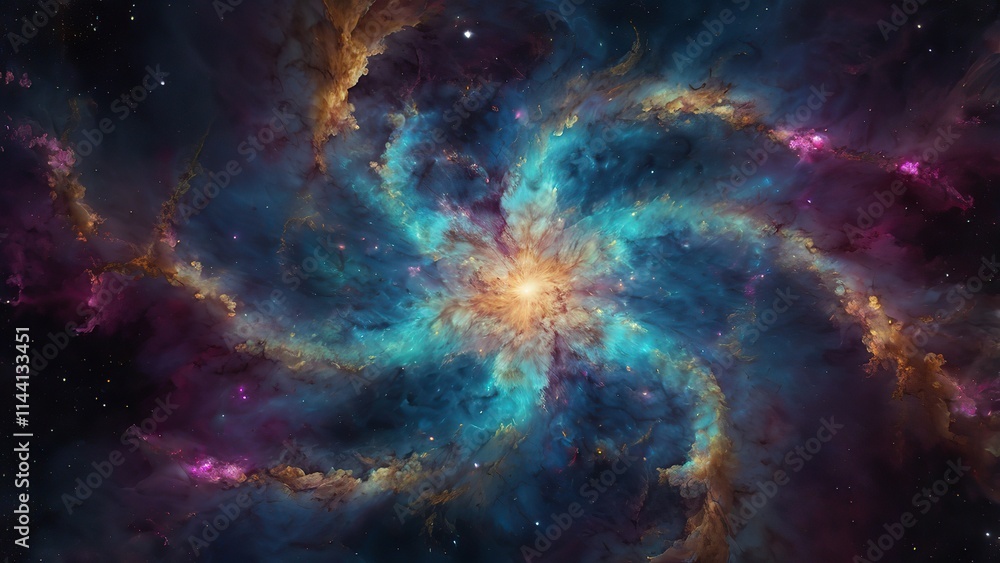 A vibrant cosmic flower with petals resembling galaxies, glowing nebulae textures, and subtle sparkles. A vibrant cosmic flower with petals resembling galaxies, glowing nebulae textures, and subtle sparkles.