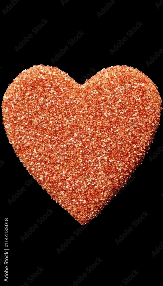 Red sparkly heart shape.