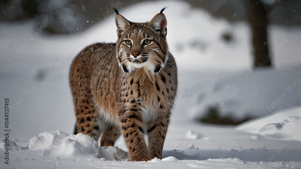lynx in winter lynx in winter