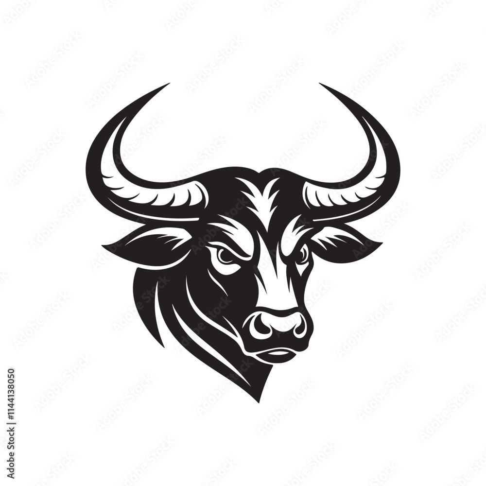 bull silhouette vector logo design illustration bull silhouette vector logo design illustration