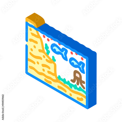 tide pool ecosystem world ocean isometric icon vector. tide pool ecosystem world ocean sign. isolated symbol illustration