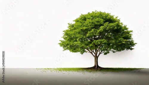 A tree on a white background. Environment and nature concept. graphic resource. 