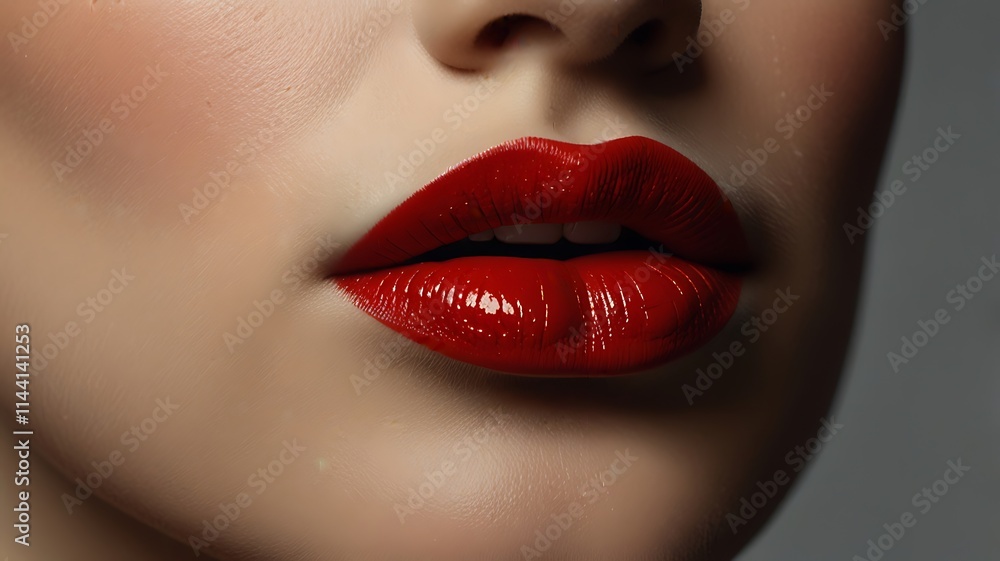 Obraz premium close up lips of woman