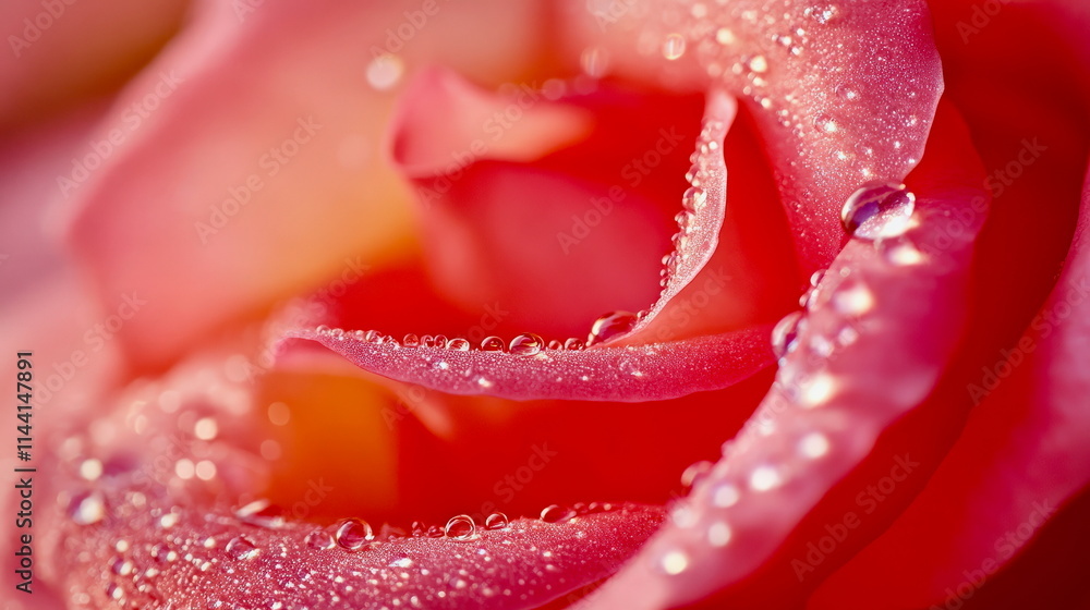 A close-up of a vibrant pink rose petal with soft curves and dewdrops glistening, isolated cleanly A close-up of a vibrant pink rose petal with soft curves and dewdrops glistening, isolated cleanly