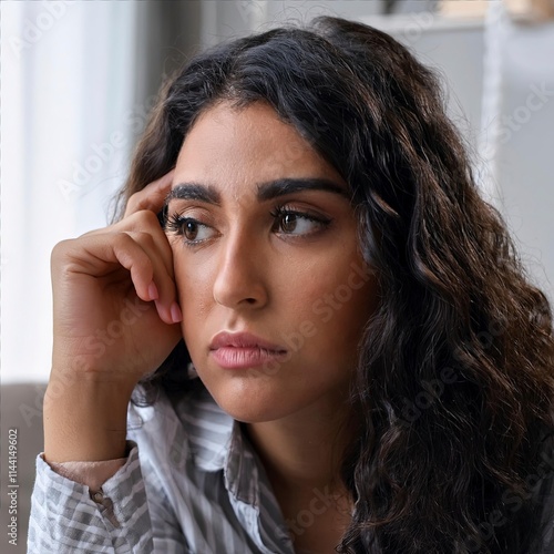 portrait of a depressed woman photo