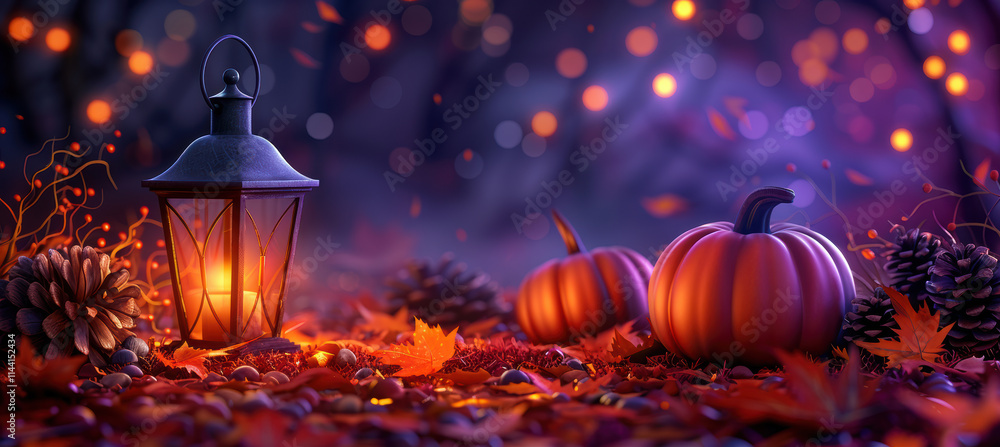Autumn Lantern Scene Autumn Lantern Scene