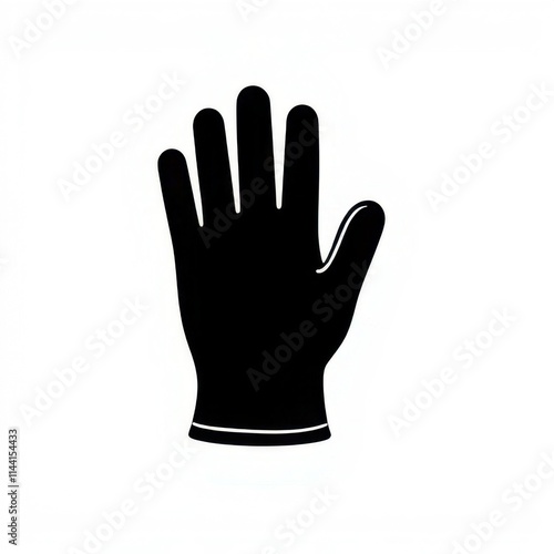 rubber glove icon on white background
