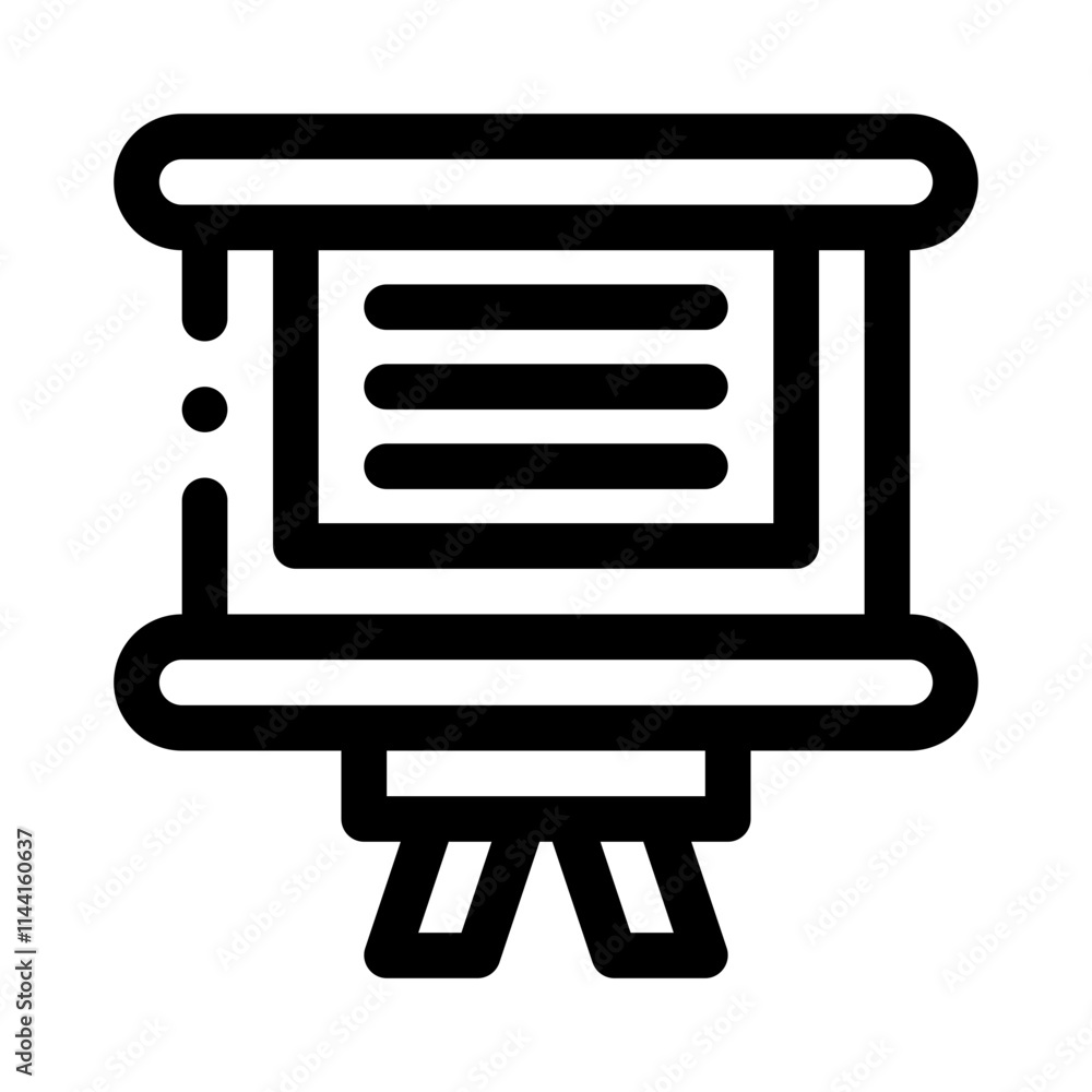Flipchart line icon Flipchart line icon
