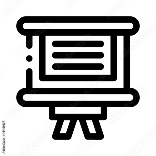 Flipchart line icon