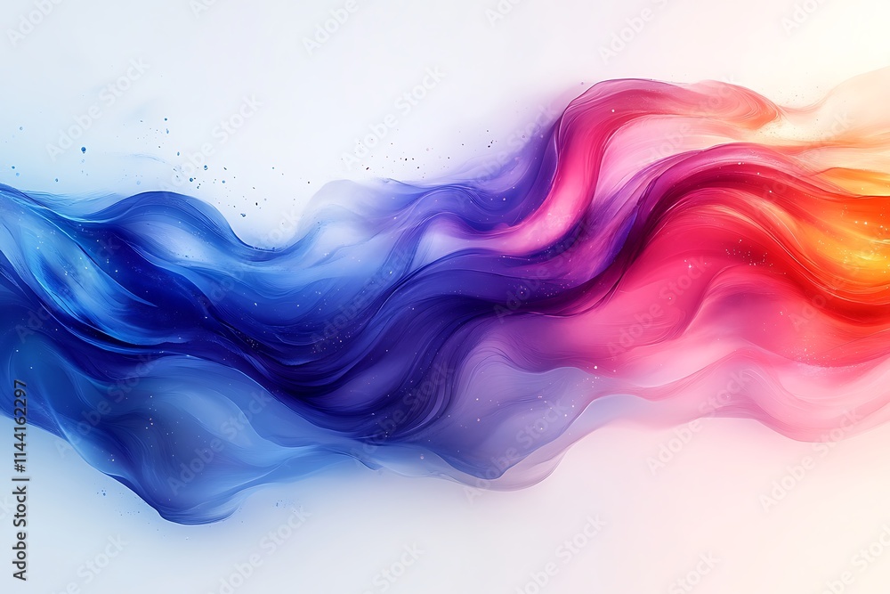 Abstract Colorful Waves With Sparkling Lights Abstract Colorful Waves With Sparkling Lights