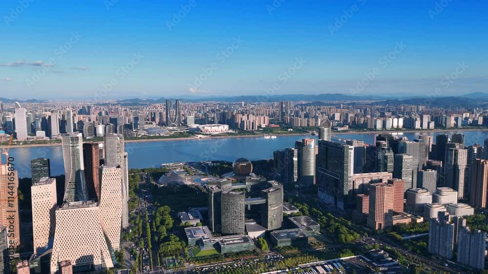 Urban Scenery of Hangzhou, Zhejiang Province, China Urban Scenery of Hangzhou, Zhejiang Province, China