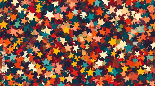 seamless confetti stars background for christmas time