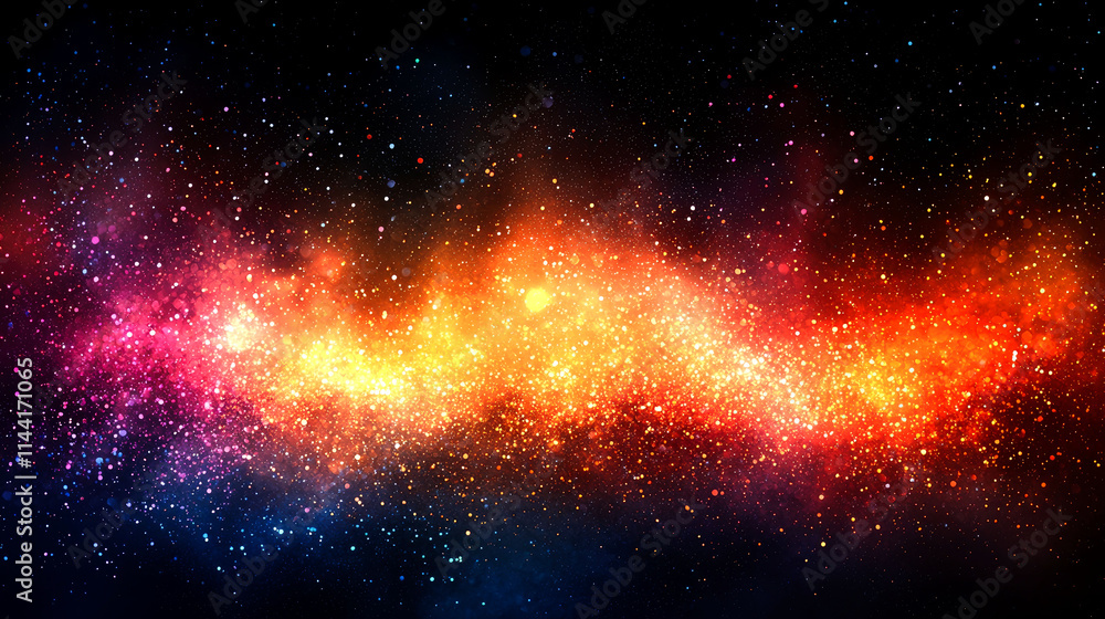 Fototapeta premium Colorful nebula cosmic background.