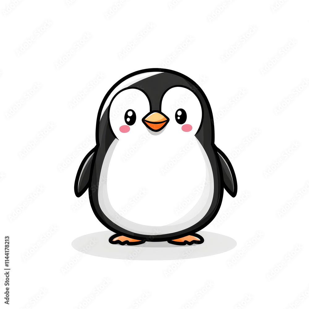 Cute cartoon penguin illustration. Cute cartoon penguin illustration.