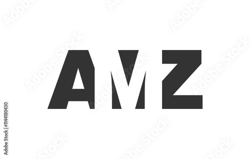 AMZ logo design. Initial letter A M Z bold font style for tech startups, consulting, corporate branding. Creative company name, headlines typography identity, trendy logotype.