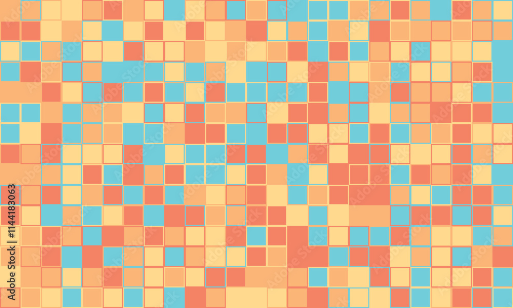Elegant mosaic tile pattern with vibrant colours. Perfect for textile, decorative covers, or modern graphic design with structured and symmetrical appeal. Elegant mosaic tile pattern with vibrant colours. Perfect for textile, decorative covers, or modern graphic design with structured and symmetrical appeal.