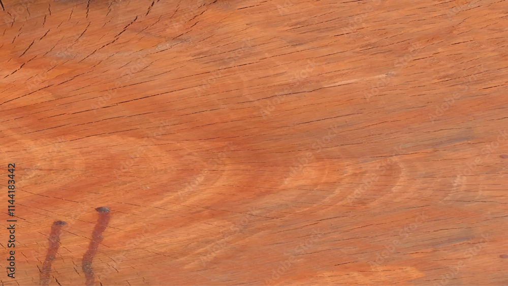 Fototapeta premium Hardwood texture in brown color. aged trees. above view. Old wood worn for use as wallpaper