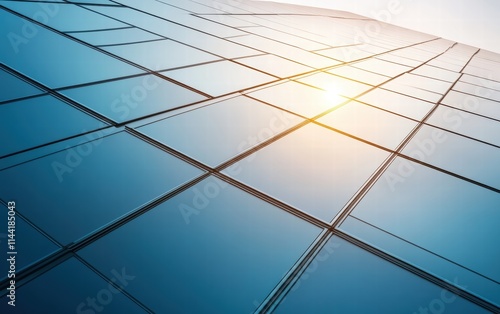 Wallpaper Mural A modern solar panels reflecting sunlight, placed on a crisp white background Torontodigital.ca