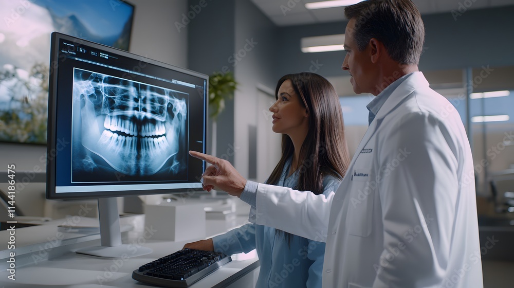 Medical Professionals Analyzing X-Ray Images Medical Professionals Analyzing X-Ray Images