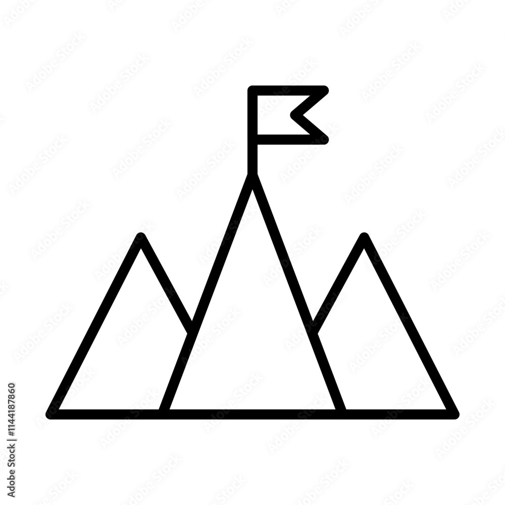 Goal Achievement line icon Goal Achievement line icon