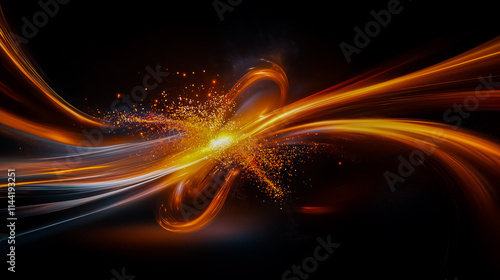 Particles Creating Light Waves photo