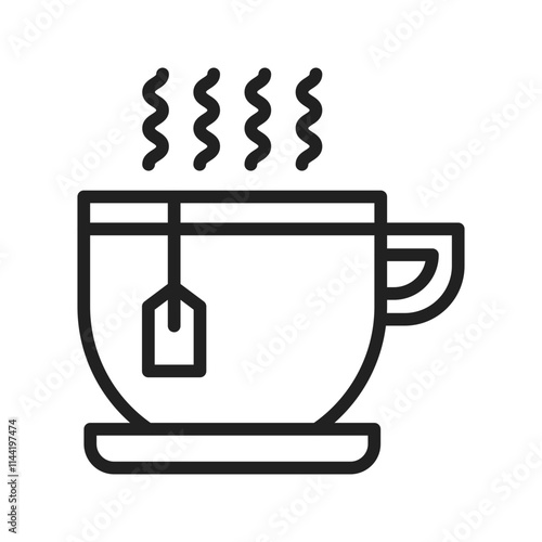 Hot Tea icon vector image. Suitable for mobile apps, web apps and print media.