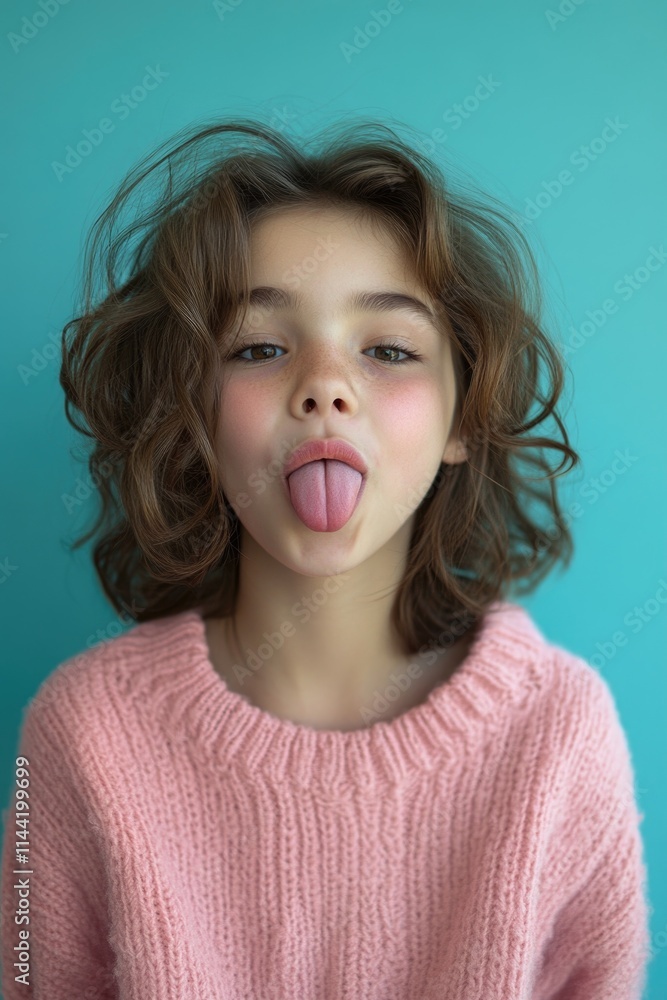Fun and Playful Moment of Young Girl Fun and Playful Moment of Young Girl