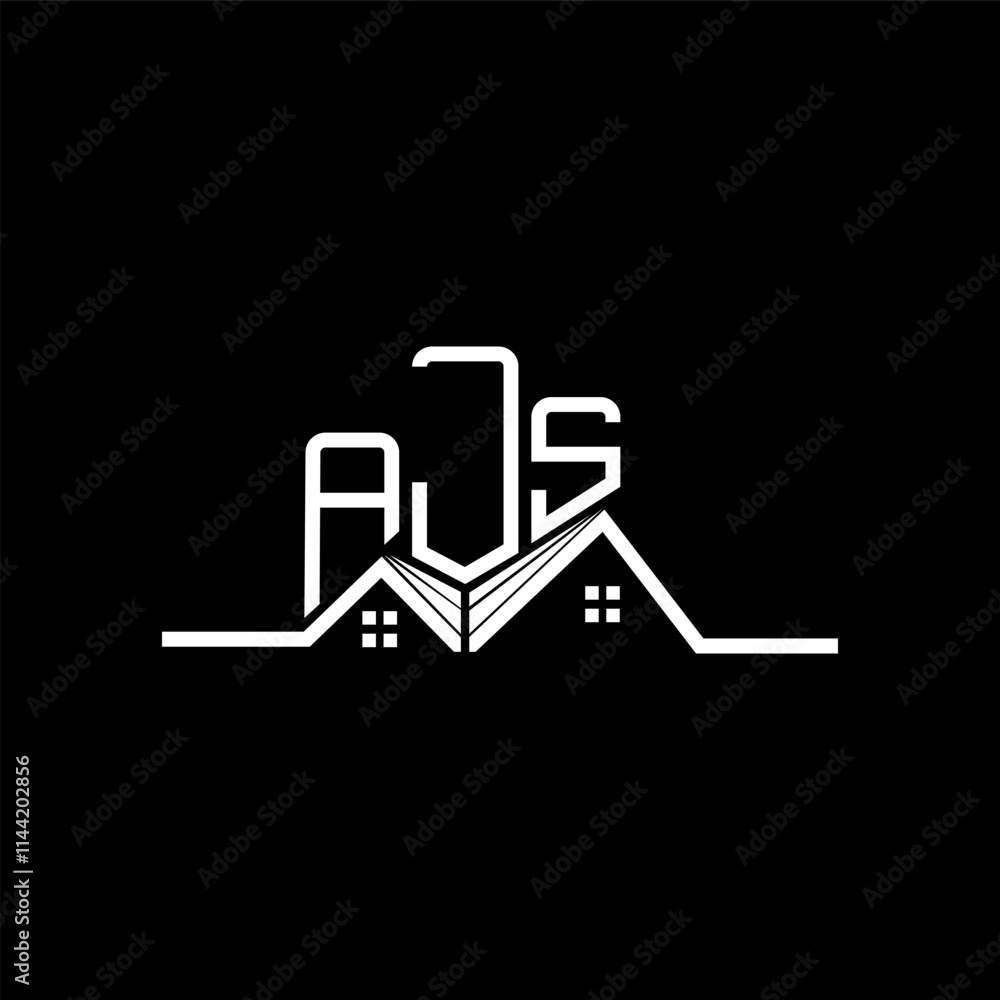 AJS Real state logo design, AJS simple and modern logo. AJS luxurious alphabet design AJS Real state logo design, AJS simple and modern logo. AJS luxurious alphabet design