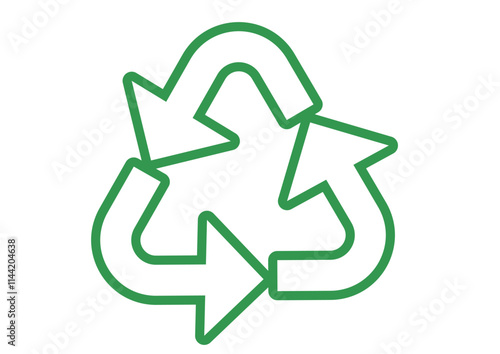 三角形の矢印　リサイクルのイメージの矢印