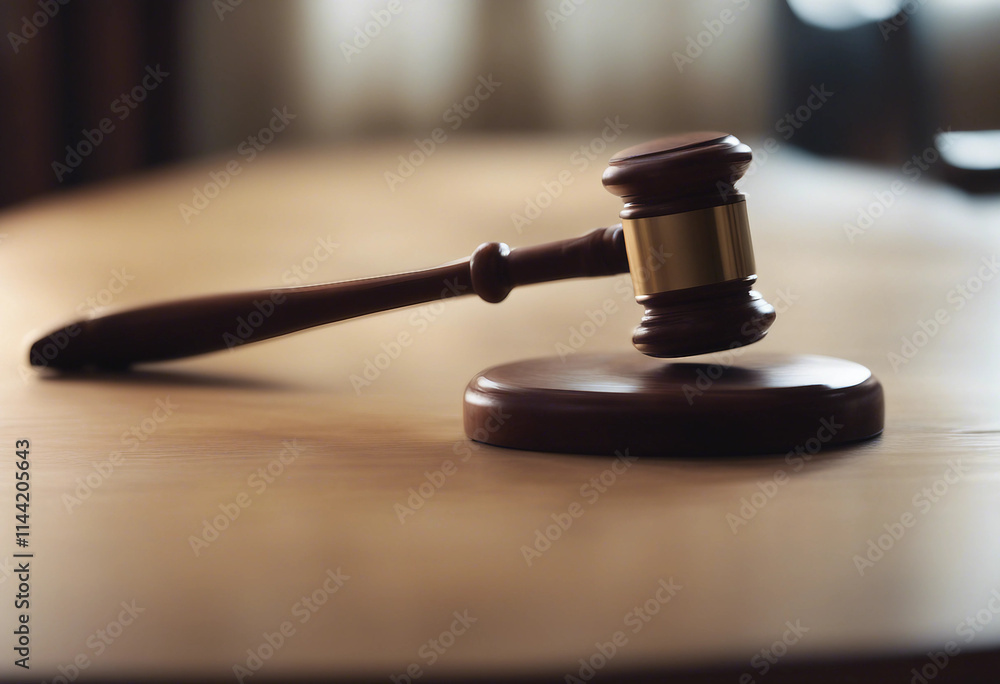 Wooden judge gavel on the table Wooden judge gavel on the table