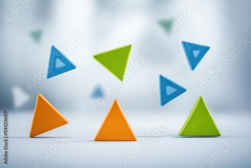 Free Download Geometric shapes in motion create a dynamic display of color and design - GFXLoad